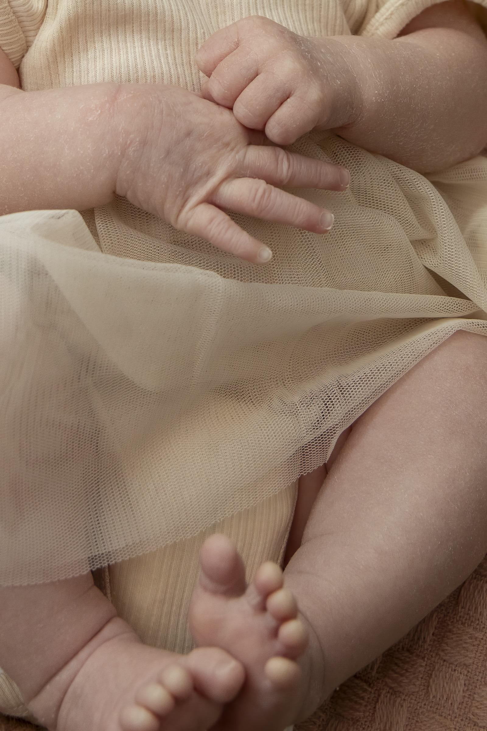 Baby voetjes op de foto